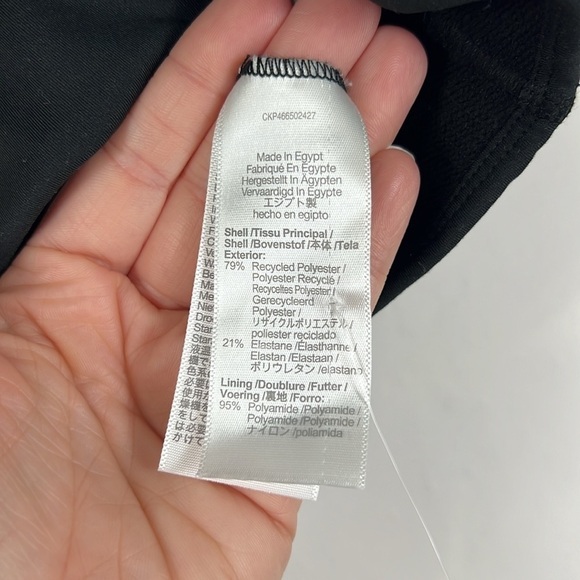 Madewell Flex Square Neck Sports Bra in True Black Size XS NWT - Picture 9 of 11